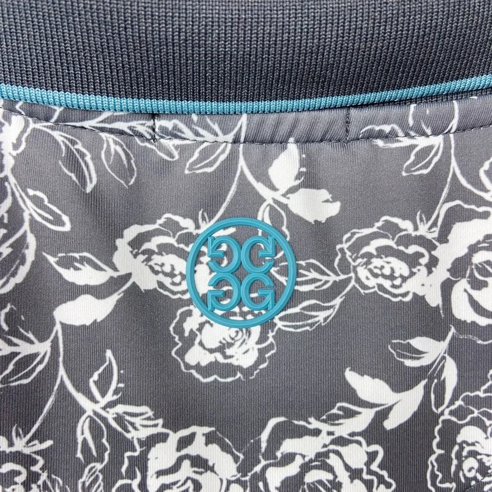 G/FORE Mens Golf Polo Shirt Sz XXL Rose Floral Texas Gray All‎ Over Print Resort